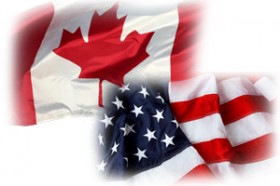 Canadian and U.S. Flags